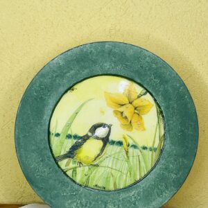 Cuadro decorativo con paisaje y borde verde